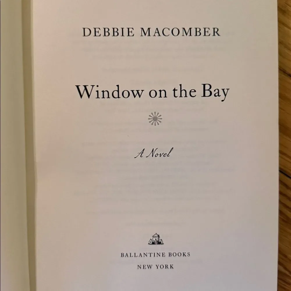 “Window on the Bay” a novel by Debbie Macomber!